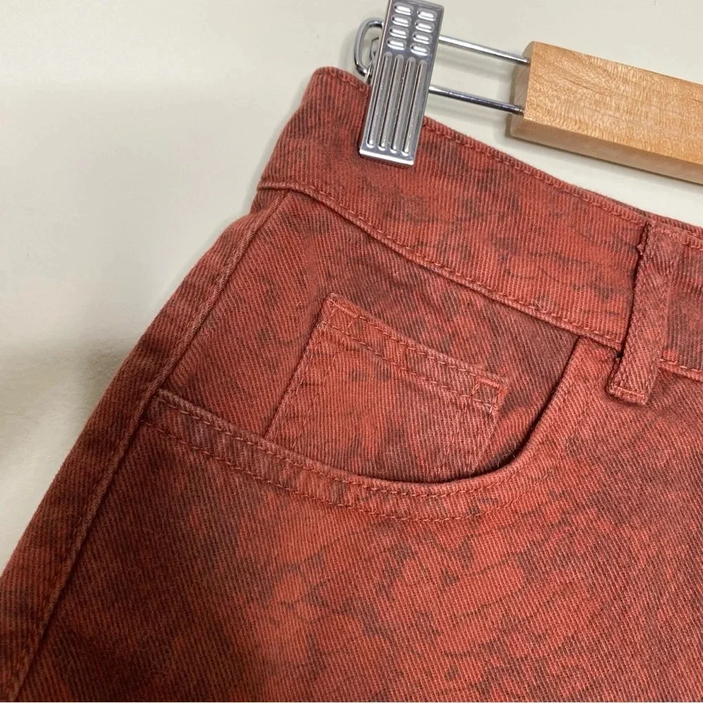 ✨NWT Urban Outfitters BDG Burnt Orange Snakeskin Mini Skirt Women's Size Small